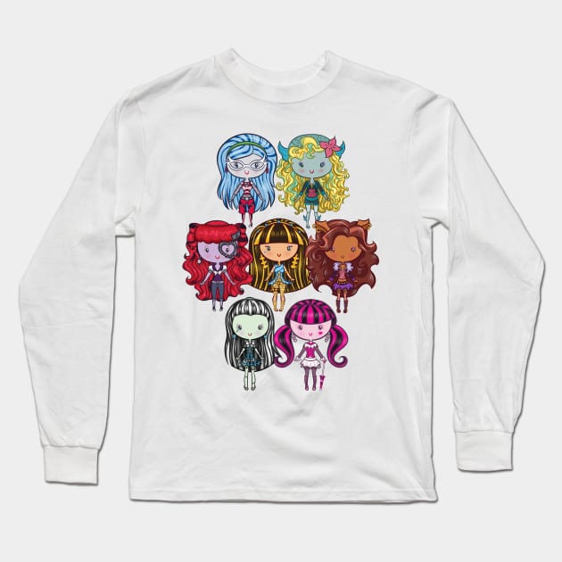 Monster CutiEs Long Sleeve T-Shirt by Ellador